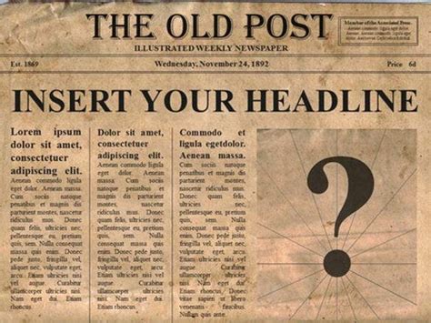 14 Old Newspaper Templates Free Sample Example Format Download