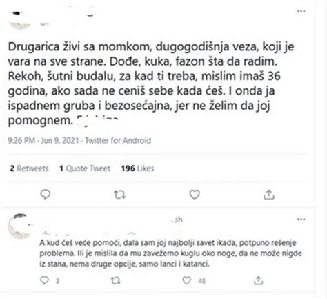 Мојата другарка има 36 години и ЖИВЕЕ СО МОМЧЕ КОЕ СЕКАДЕ ЈА ИЗНЕВЕРУВА Ми дојде со едно