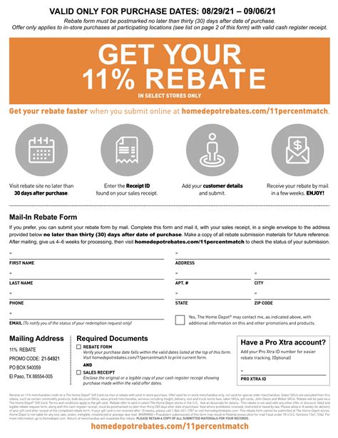 Grocery Rebate Forms