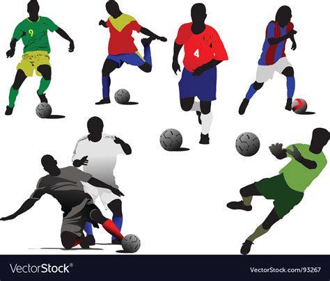 Soccer Players Royalty Free Vector Image Vectorstock