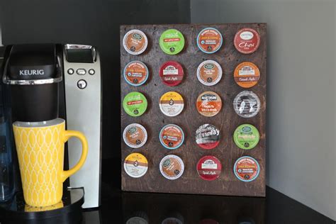 Sign up for the buzzfeed diy newsletter! Wooden K-Cup Holder DIY - Bower Power | Diy holder, K cup holders, Cup holder