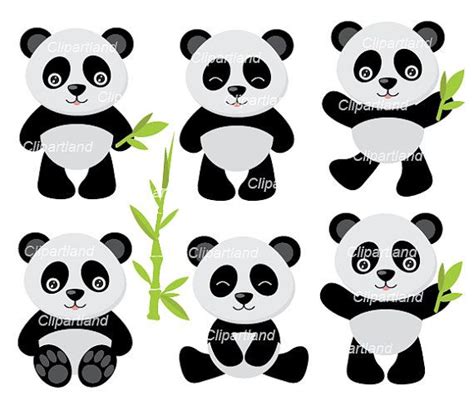 On Sale Instant Download Panda Clipart Cpan6 Personal And