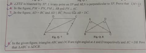 in the figure ad bc and ad parallel bc prove that ab dc