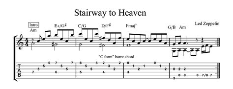 Stairway To Heaven Guitar Tabs Music How To Guitar Music Theory By