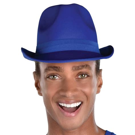 chapeau mou haut en tissu scintillant des années folles bleu taille unique accessoire de
