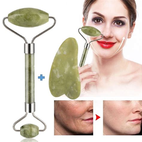 natural jade massage roller facial relaxation slimming massage face body spa massage facial