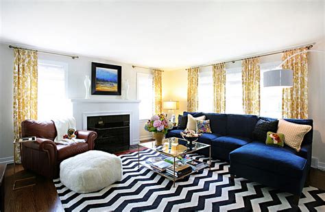 This model is a picture of a contemporary living room that at the same time also function as a playroom. Chevron Pattern Ideas For Living Rooms: Rugs, Drapes and ...
