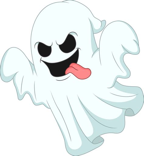 Fantasma De Halloween De Dibujos Animados Sobre Fondo Blanco 5112402