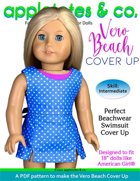 vero beach cover up 18 inch doll sewing pattern appletotes and co