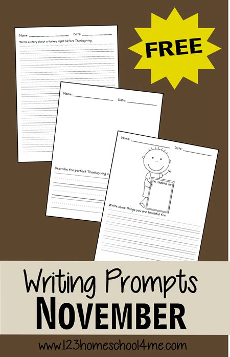 Free November Writing Prompts