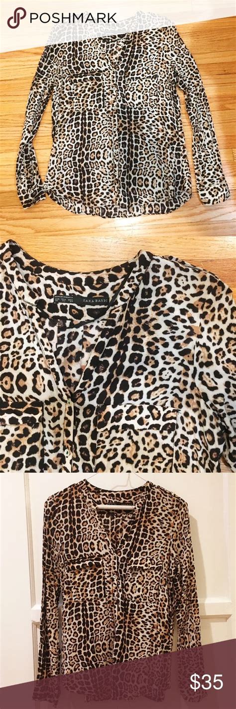 Zara Leopard Print Blouse Leopard Print Blouse Zara Leopard Print