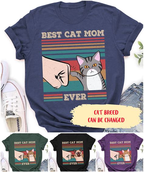 Best Cat Mom Ever Personalized Custom Unisex T Shirt Ts For Cat