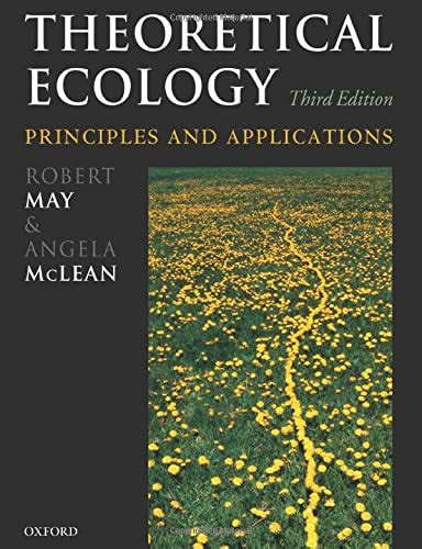 Theoretical Ecology Principles And Applications 9780199209996 Iberlibro