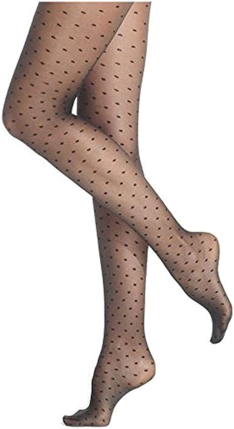 mytoptrendz® ladies all over dot design sheer polka dot tights black uk clothing