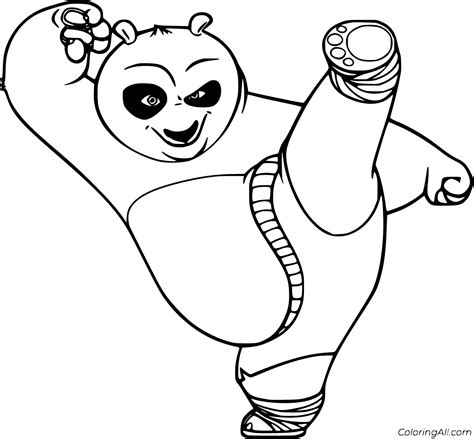 46 Free Printable Kung Fu Panda Coloring Pages In Vector Format Easy