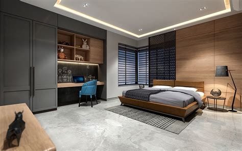 3d Visualization Portfolio On Behance Bedroom Furniture Design