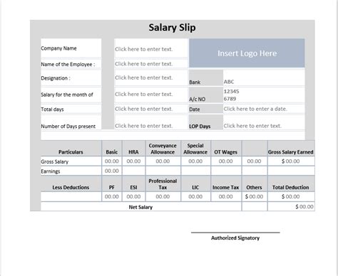 32 Salary Slip Format And Templates Word Templates For Free Download