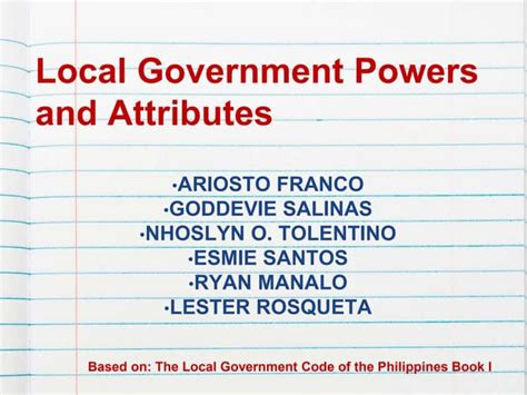 Local Government Powers And Attributespptx