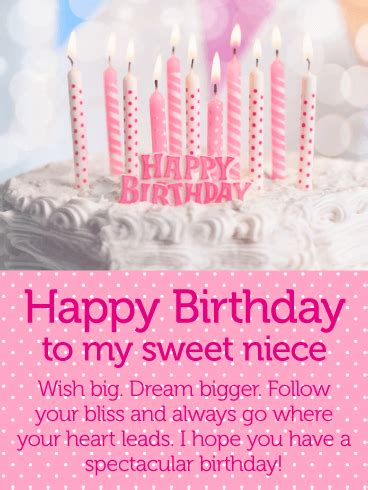 I wish you, my cute and lovely niece, a very long and happy life. Pin on Birthday Cards for Niece