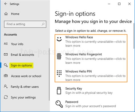 How To Disable Windows Hello Pin Setup In Windows 10 Password Recovery