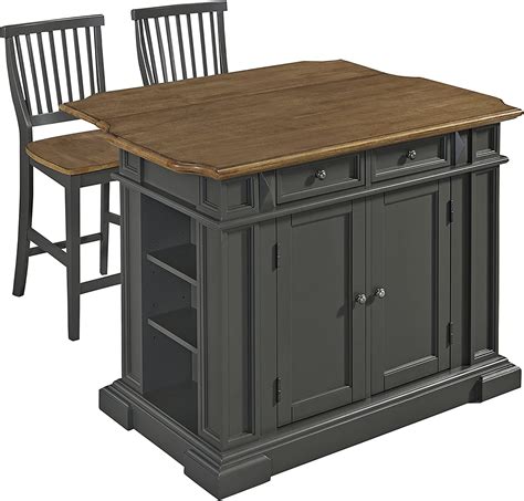 Best Home Styles Americana Black Kitchen Island With Drop Leaf Your House