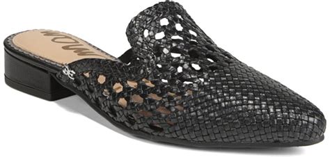 Sam Edelman Clara Woven Leather Mule Shopstyle Flats