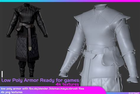Artstation Low Poly Armor For Game Game Assets