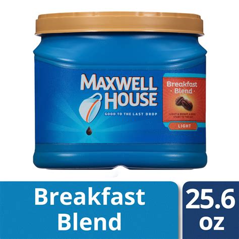 Maxwell House Light Roast Breakfast Blend Ground Coffee Caffeinated