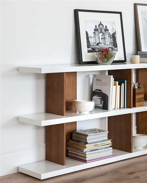 White And Wood Bookcase Bookshelf Style