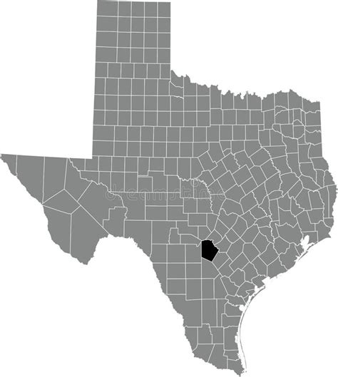 Location Map Of The Bexar County Of Texas Usa Stock Vector