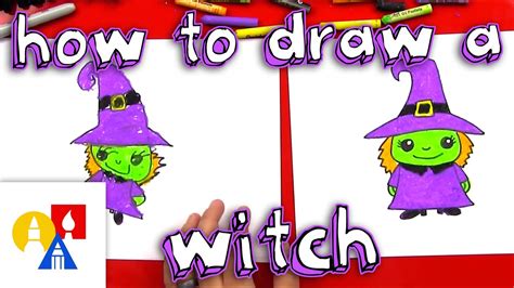 How To Draw A Cartoon Witch Youtube