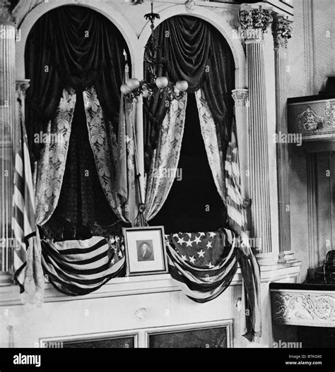 Abraham Lincolns Assassination Took Place In The Flag Draped President