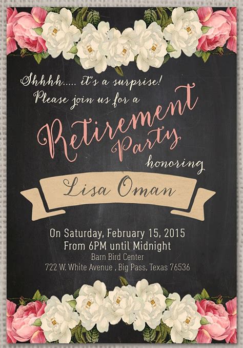 retirement party invitation  premium