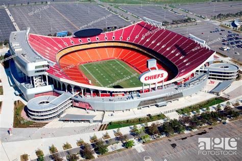 Aerial View Of A Football Stadium Arrowhead Stadium Kansas City