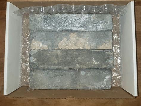 Reclaimed Thin Brick Veneer Sample Antique Grey Stone Farm