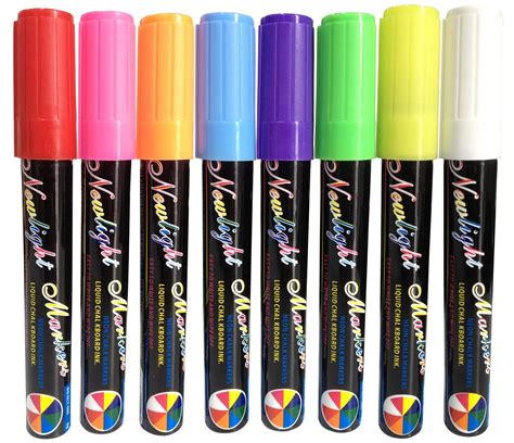 Attmu 4mm Highlighter Fluorescent Liquid Chalk Marker Pen Set Of 8 8