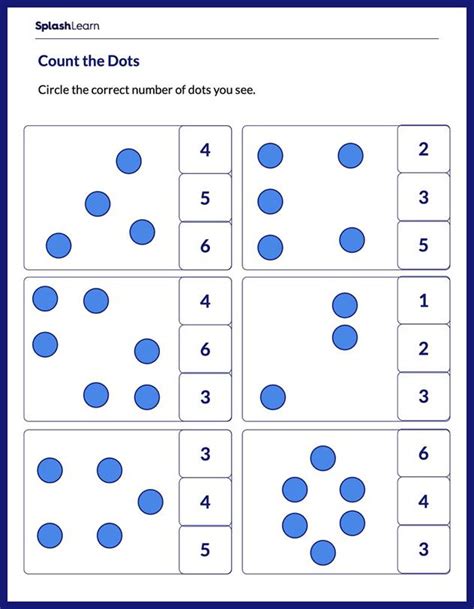 Count The Dots Math Worksheets Splashlearn