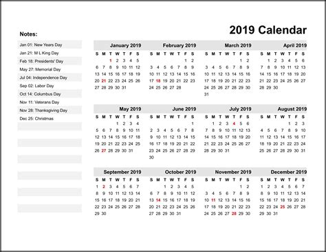 Downloadable 2019 Calendar With Indian Holidays Pdf