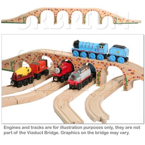 Orbrium Toys 3 Pcs Large Wooden Railway Express Coach Cars Fits Thomas