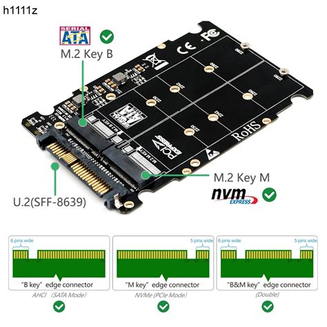 M Ssd To U Adapter In M Nvme And Sata Bus Ngff Ssd To Pci E U Sff Adapter Pcie M
