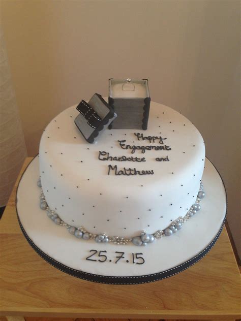 Couple cake design for engagement. Engagement ring cake | Engagement cake design, Engagement ...