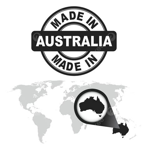 Australian Made Stamp On World Map Australia Vector Grungy Vector Australia Vector Grungy Png