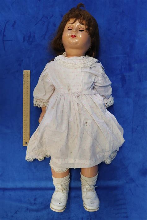 Lot 1950s Large Composition Doll Mary
