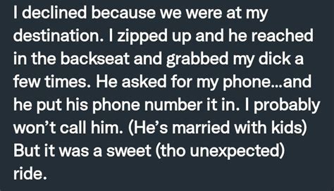 pervconfession on twitter he showed his uber driver his dick