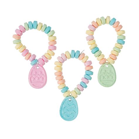 Easter Egg Candy Bracelets Edibles 12 Pieces