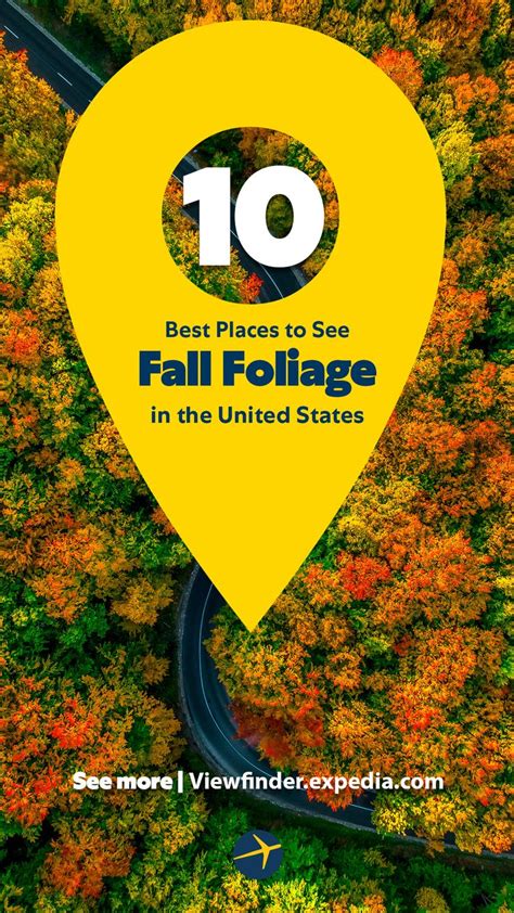 An Aerial View Of Fall Foliage With The Words 10 Best Places To See