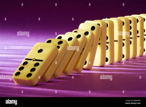 Row Of Dominos Stock Photo Alamy