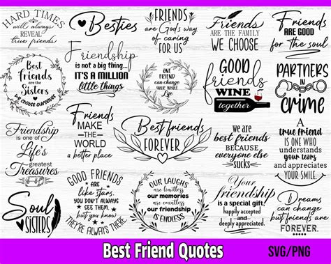 Best Friends Svg Bundle Friendship Svg Friendship Quotes Svg Friends Svg Besties Svg Etsy