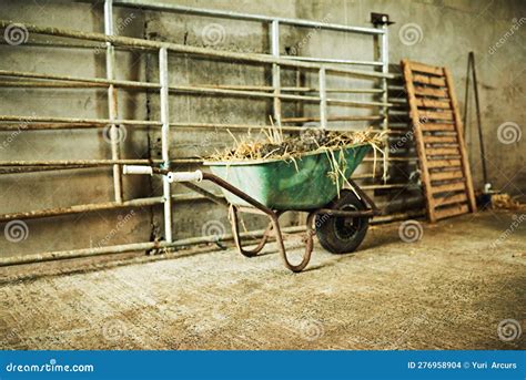 Use A Wheelbarrow To Transport Things Around The Farm A Wheelbarrow