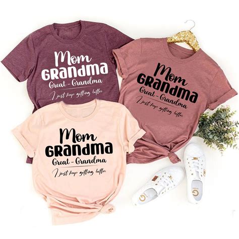 Great Grandma Shirt Mom Grandma T Shirt Baby Announcement Etsy